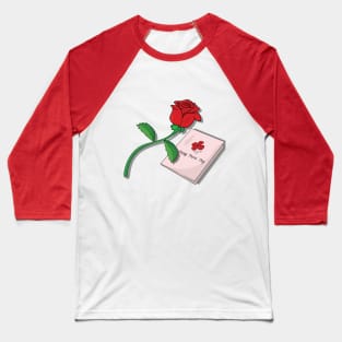 Rose and Card Mother's Day Gift Baseball T-Shirt